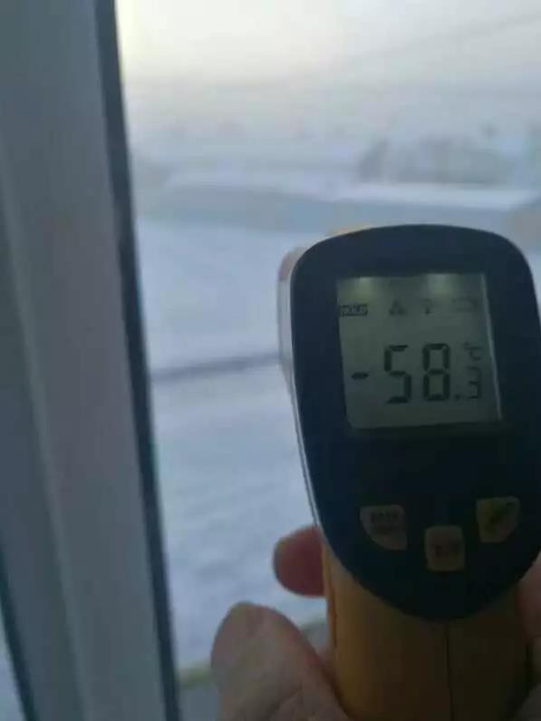 呼伦贝尔金河镇最低气温达零下58.3度
