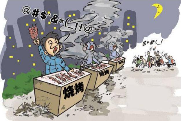 海拉尔综合执法局河整治露天烧烤