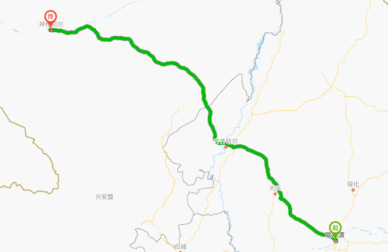 哈尔滨到呼伦贝尔自驾游线路