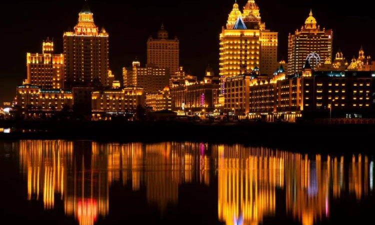 呼伦贝尔满洲里夜景