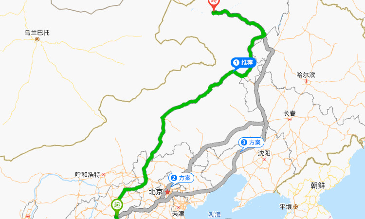 忻州市到呼伦贝尔